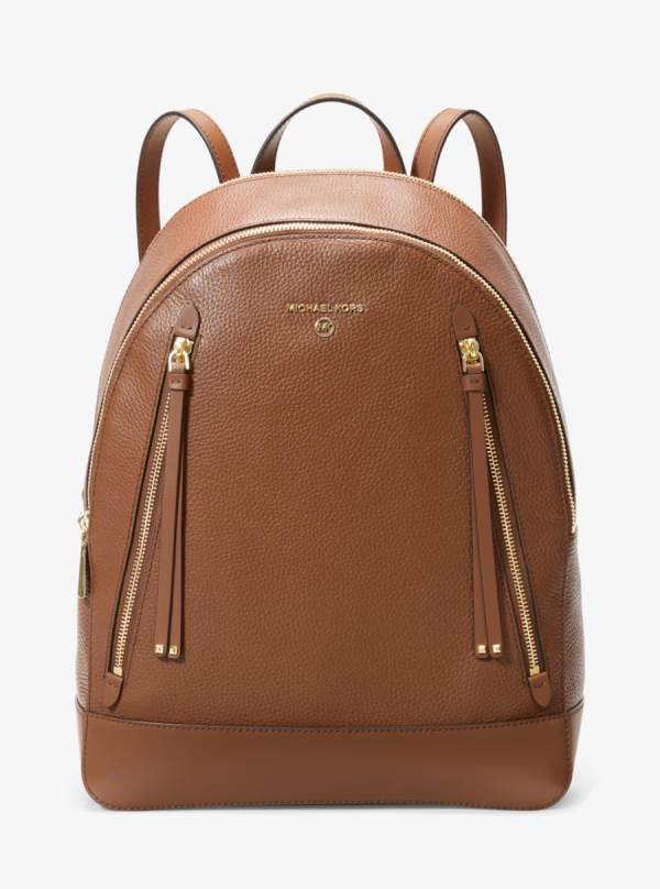 Damske Batohy Michael Kors Brooklyn Large Pebbled Leather Hnede - Kabelky Michael Kors Vypredaj | ERZSB-4518